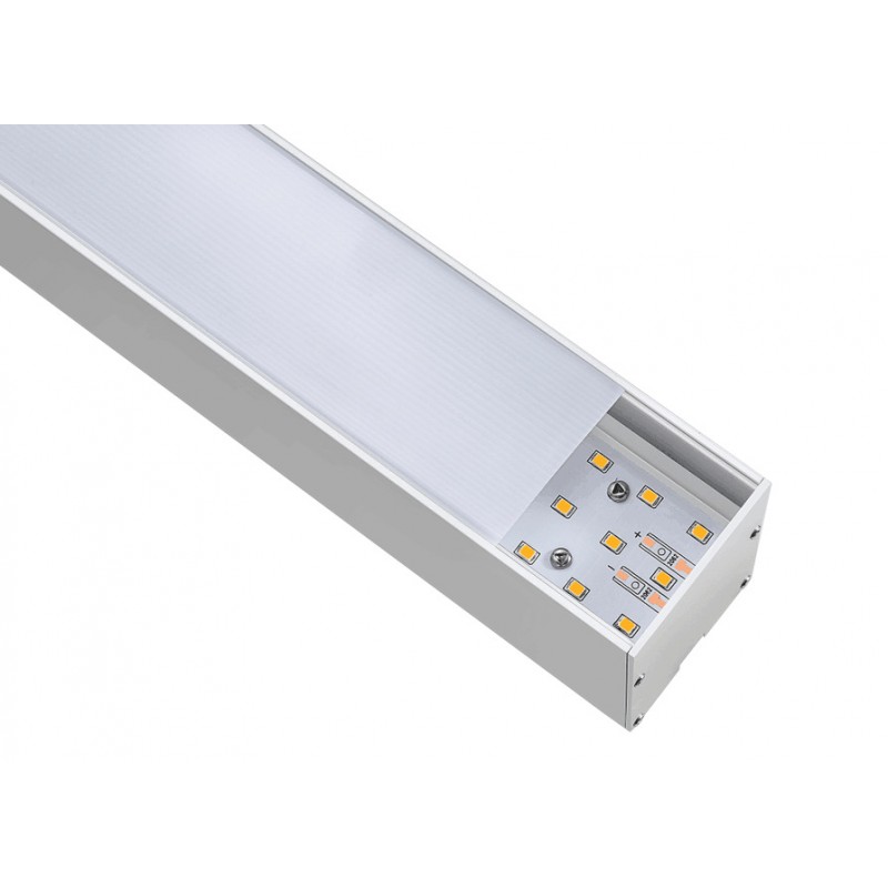 détails suspensions aluminium 120cm LED